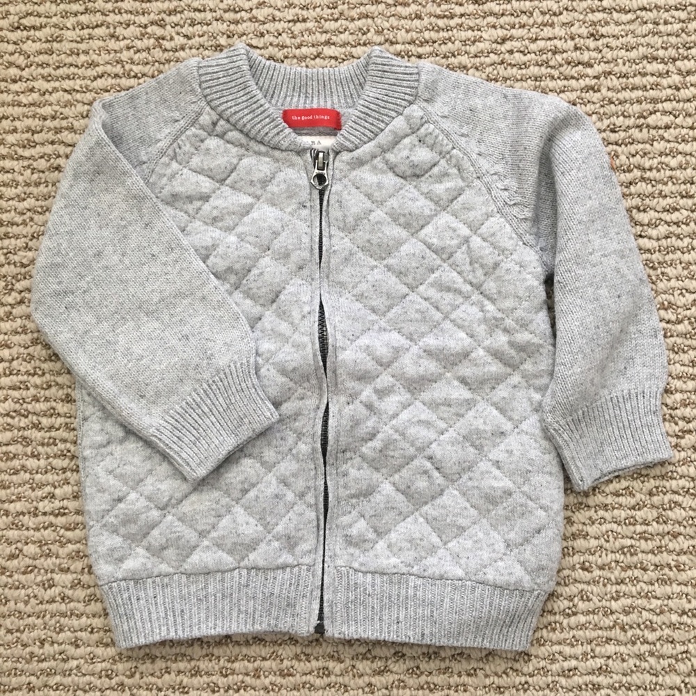 Zara grey zip up sweater.